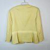 Tahari ASL Polyester Rayon Stretch Skirt Suit 14 Yellow Twill V Neck Cocktail