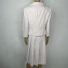 10-4421.jpg Talbots Dress Suit Size 8 White Rose Seersucker Lined Pleated Flare Cocktail