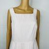 10-4424.jpg Talbots Dress Suit Size 8 White Rose Seersucker Lined Pleated Flare Cocktail