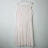 10-4425.jpg Talbots Dress Suit Size 8 White Rose Seersucker Lined Pleated Flare Cocktail