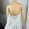 L Space Santorini Cotton Dress Size L White Striped Self Tie Back Frill Crinkle