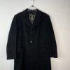 10-4432.jpg The Halle Bro Co Vintage 100% Mongolian Cashmere Coat 48 Black One Vent Lined