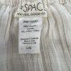 L Space Santorini Cotton Dress Size L White Striped Self Tie Back Frill Crinkle