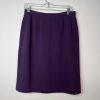 Kasper Women Polyester Skirt Suit Size 12P Purple Double Breasted Lined Cocktail