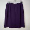 Kasper Women Polyester Skirt Suit Size 12P Purple Double Breasted Lined Cocktail