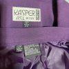 Kasper Women Polyester Skirt Suit Size 12P Purple Double Breasted Lined Cocktail