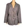 John Meyer Purple Pinstriped Polyester Lined Notch Collar Belted Blazer Size 16W