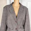John Meyer Purple Pinstriped Polyester Lined Notch Collar Belted Blazer Size 16W