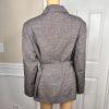 John Meyer Purple Pinstriped Polyester Lined Notch Collar Belted Blazer Size 16W