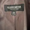 John Meyer Purple Pinstriped Polyester Lined Notch Collar Belted Blazer Size 16W