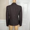Tahari ASL Women Polyester Rayon Blazer Size 4 Brown Striped Single Breasted 1PC