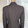 Tahari ASL Women Polyester Rayon Blazer Size 4 Brown Striped Single Breasted 1PC