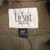 Le Suit Women Polyester Blazer Scarf Size 14P Green Single Breasted Lined 1PC