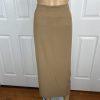 MONROE And MAIN Polyester Spandex Blend Skirt Suit 14 Tan Double Breasted 2PC