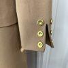 MONROE And MAIN Polyester Spandex Blend Skirt Suit 14 Tan Double Breasted 2PC