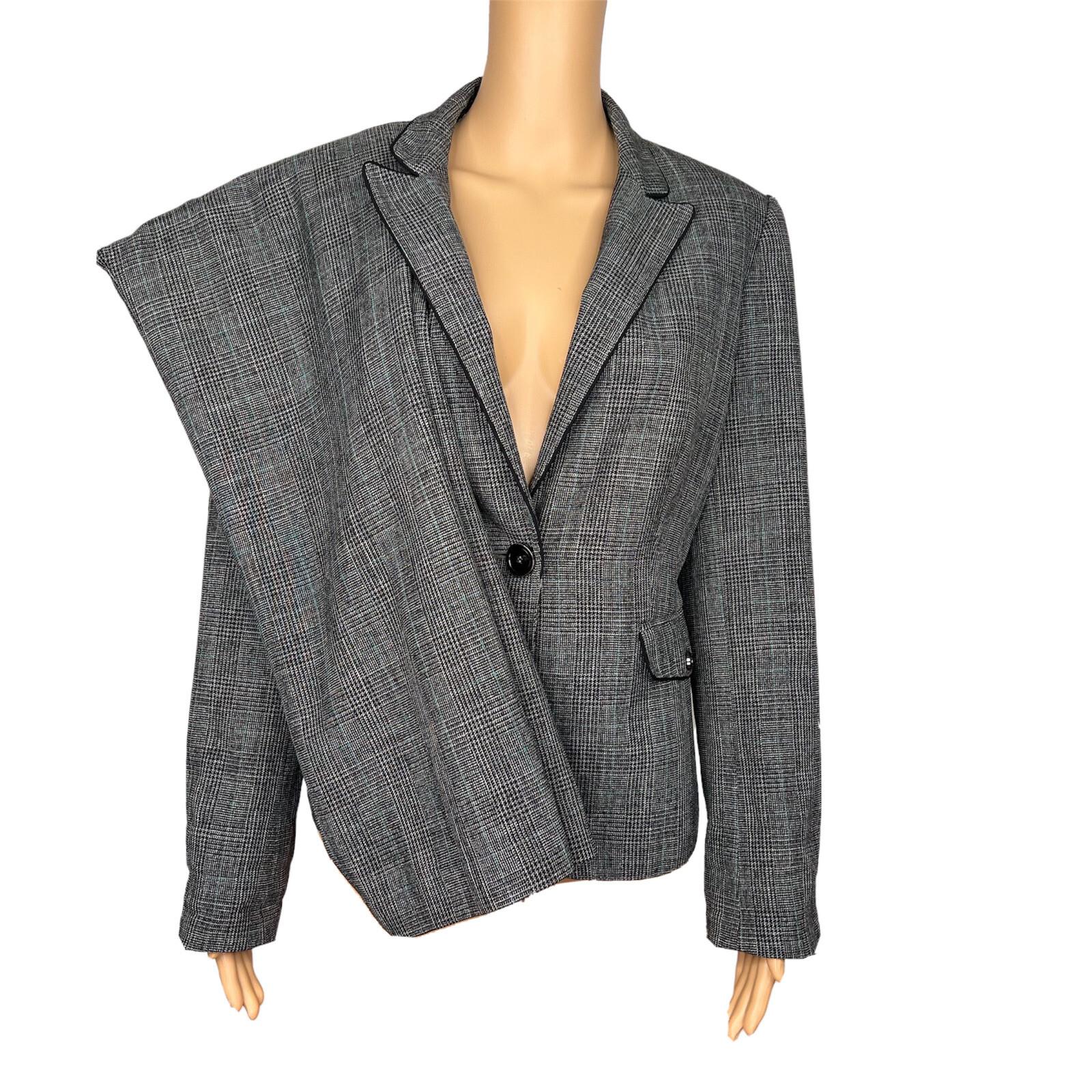 John Meyer Polyester Viscose  Pant Suit Size 10 Gray Multicolor Lined Career 2PC
