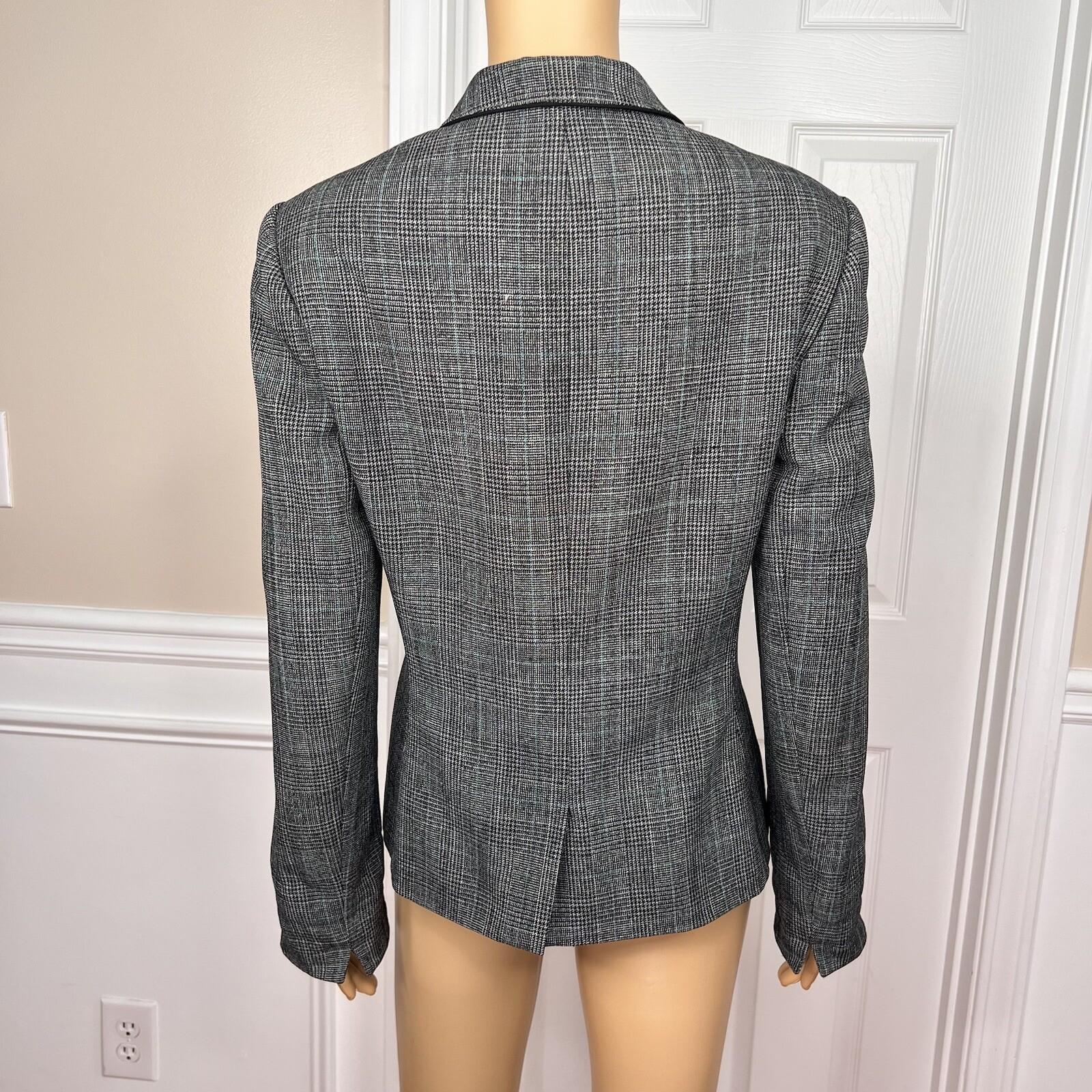 John Meyer Polyester Viscose  Pant Suit Size 10 Gray Multicolor Lined Career 2PC