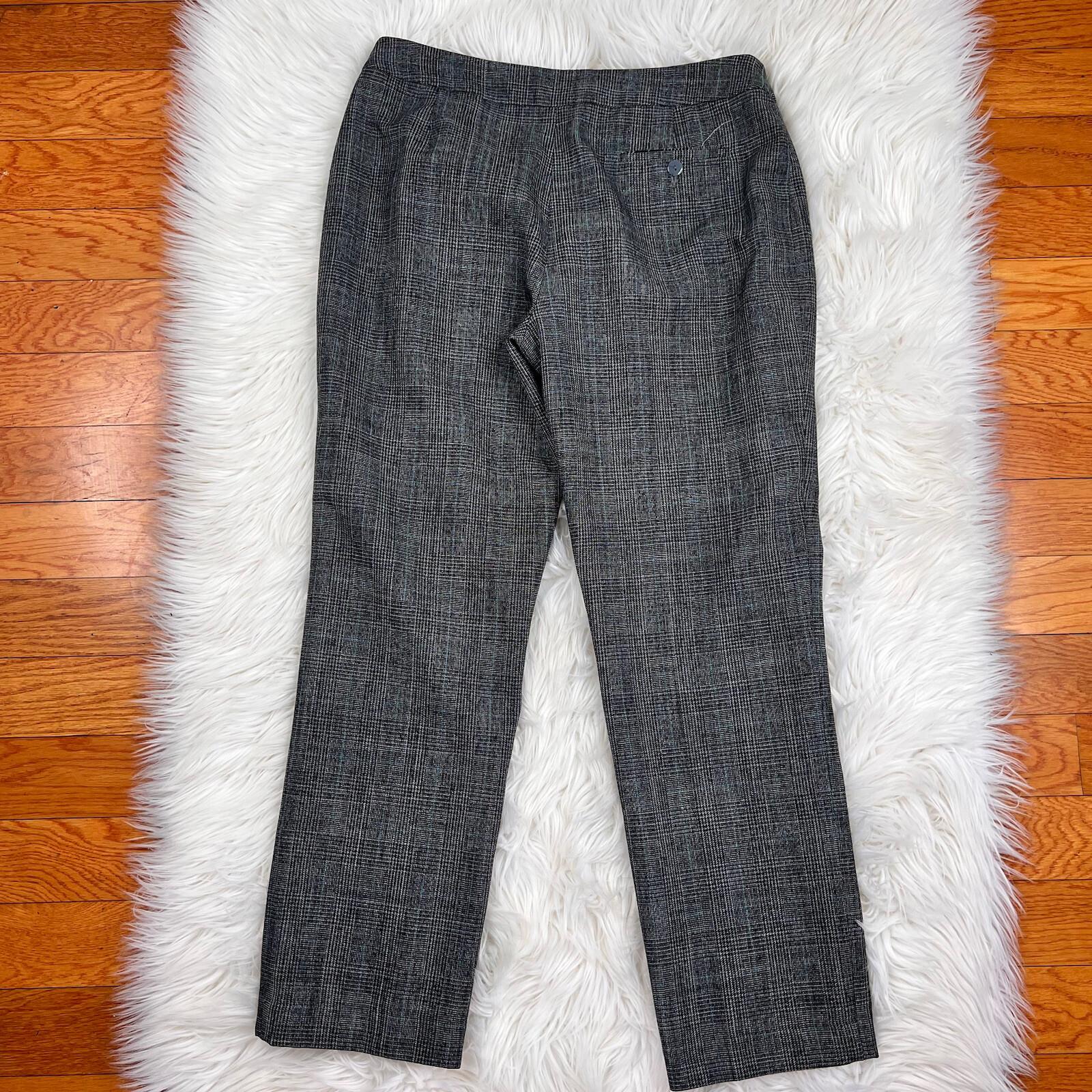 John Meyer Polyester Viscose  Pant Suit Size 10 Gray Multicolor Lined Career 2PC