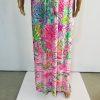 Lilly Putlizer Breanna Maxi Floral Dress XXS Paradise Found Deep V Neck Stretch