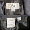 Le Suit Polyester Metallic Black Orchid Skirt Suit 8 Midi Cocktail Shawl Collar