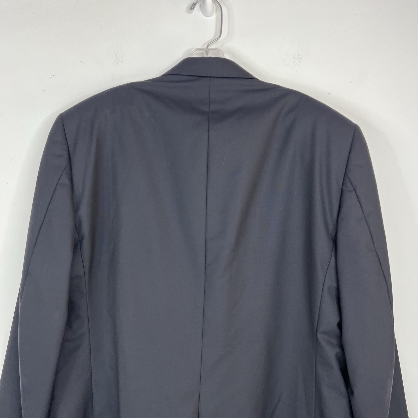 Brook Brothers Loro Piana Madison Wool Blazer 42R Black Gold Buttons Vent Preppy