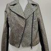 SB by Sachin & Babi Women Printed Metallic Moto Jacket Size XL Gold  Zip Up New