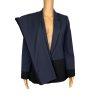 Gianni Bini Viscose Blend Pant Suit Size 4 Blue Black Denim Like Slim Fit 2Piece