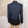 Gianni Bini Viscose Blend Pant Suit Size 4 Blue Black Denim Like Slim Fit 2Piece