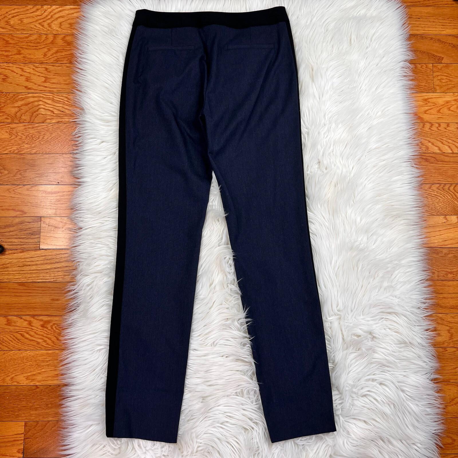 Gianni Bini Viscose Blend Pant Suit Size 4 Blue Black Denim Like Slim Fit 2Piece