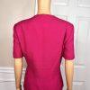 Kasper ASL Viscose Blend Skirt Suit 12 Pink Embroidered Lined Short Sleeve 2PC