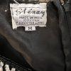 Stenay Women Silk Top Size L Silver Black Sequin Lined Short Sleeves Party