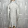 Neiman Marcus Knit Sweater Dress S Asymmetric Turtleneck Stretch Long Sleeve