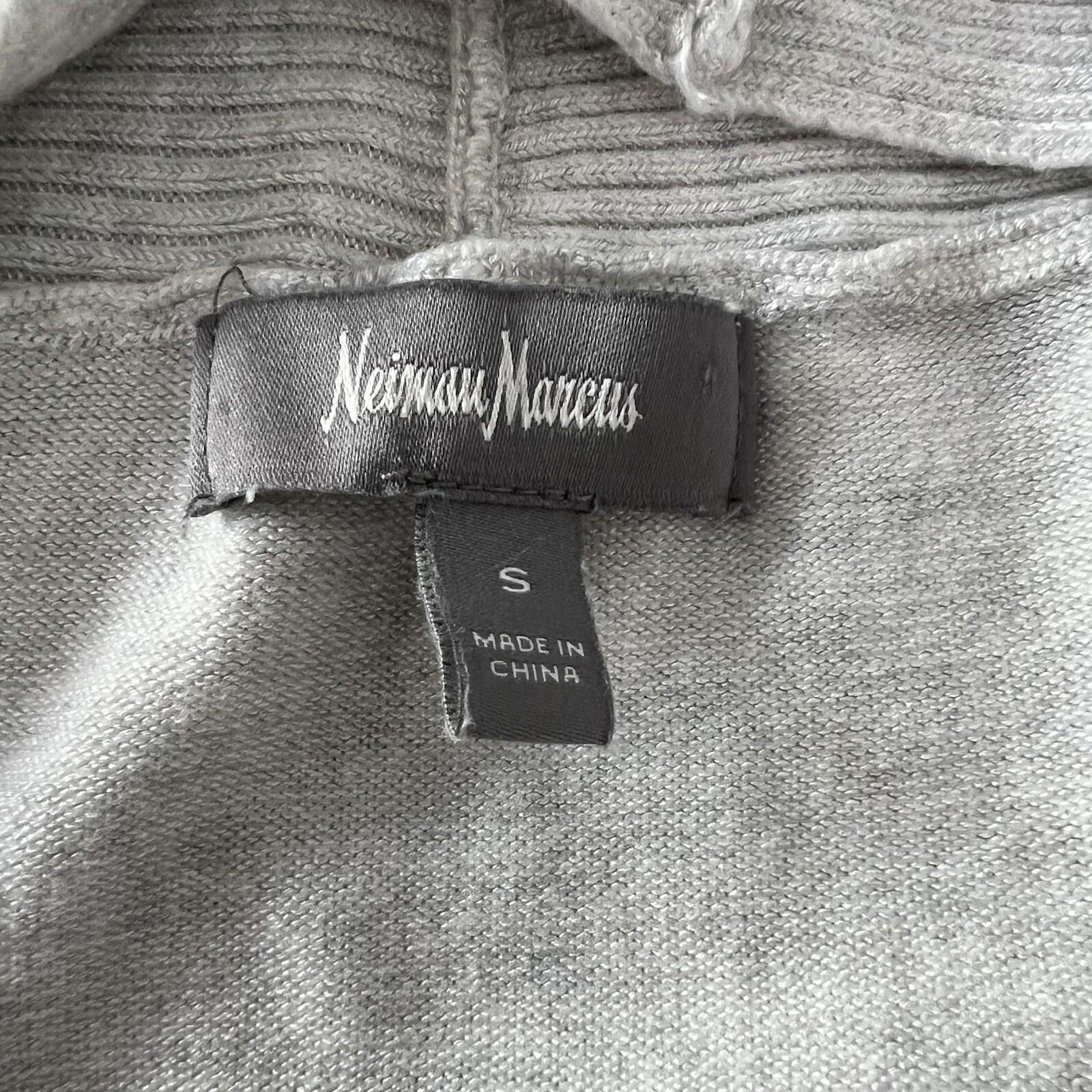 Neiman Marcus Knit Sweater Dress S Asymmetric Turtleneck Stretch Long Sleeve