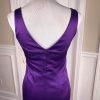 ESSENTIALS ABS Polyester Stretch Dress Size 2 Purple Bodycon Sleeveless V Neck