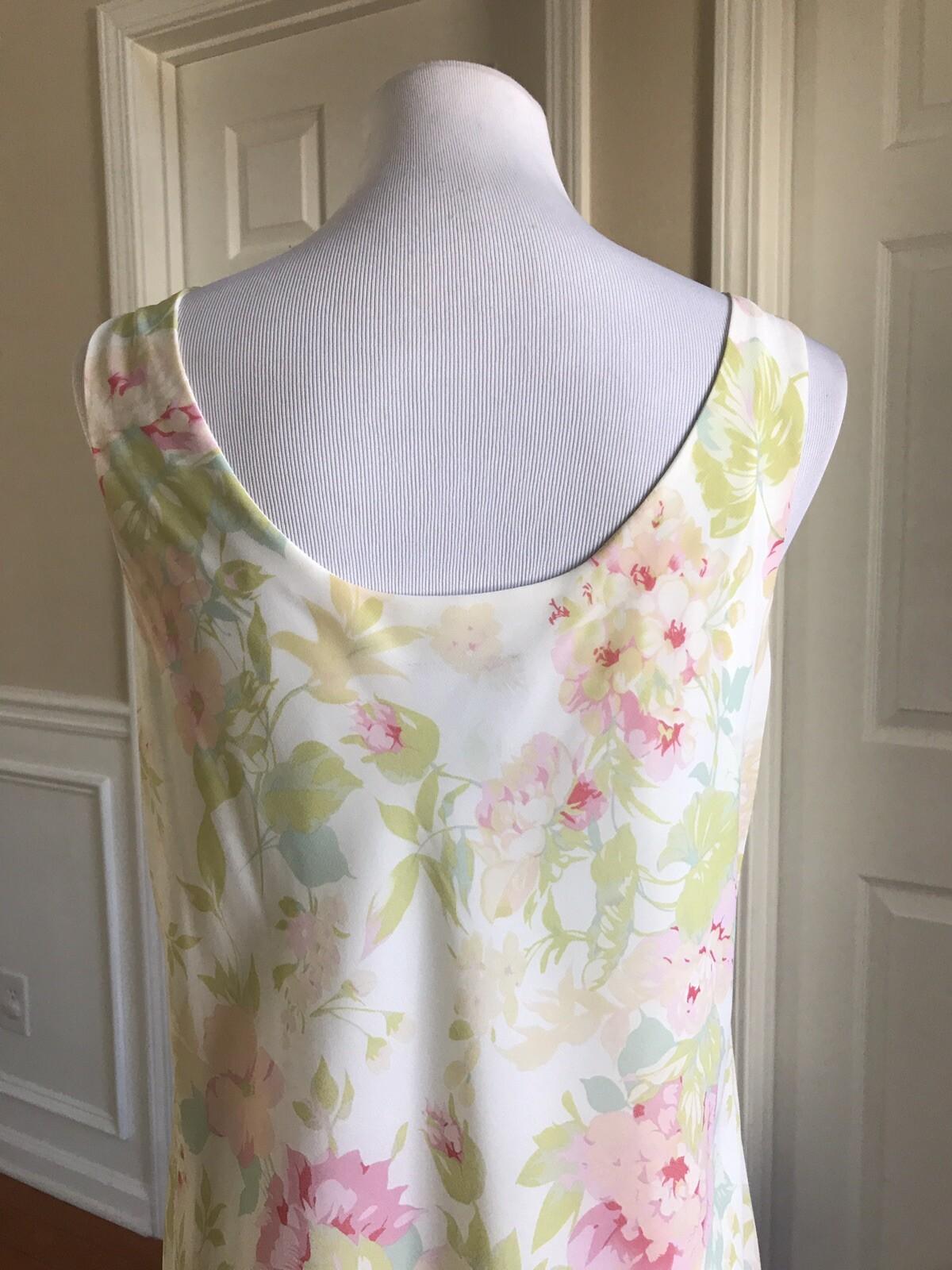Metaphor Floral Dress Top Blouse Size 10 Tier Relax Long Sleeves Collarless 2PC