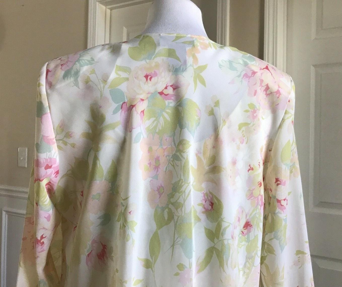 Metaphor Floral Dress Top Blouse Size 10 Tier Relax Long Sleeves Collarless 2PC