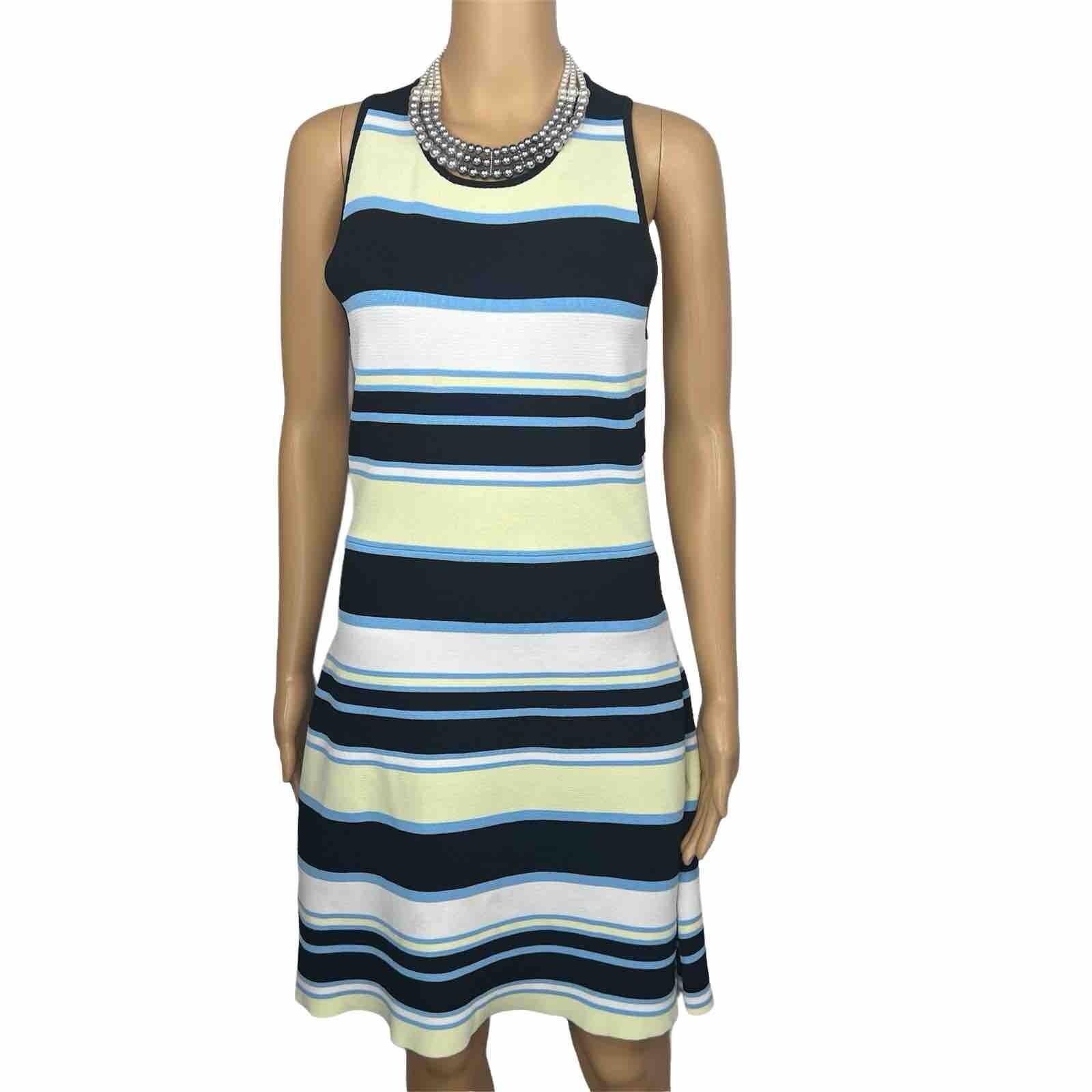 ALC Stretch Knit Dress Size S Multicolor Fit Flare Dorit Striped Sleeveless