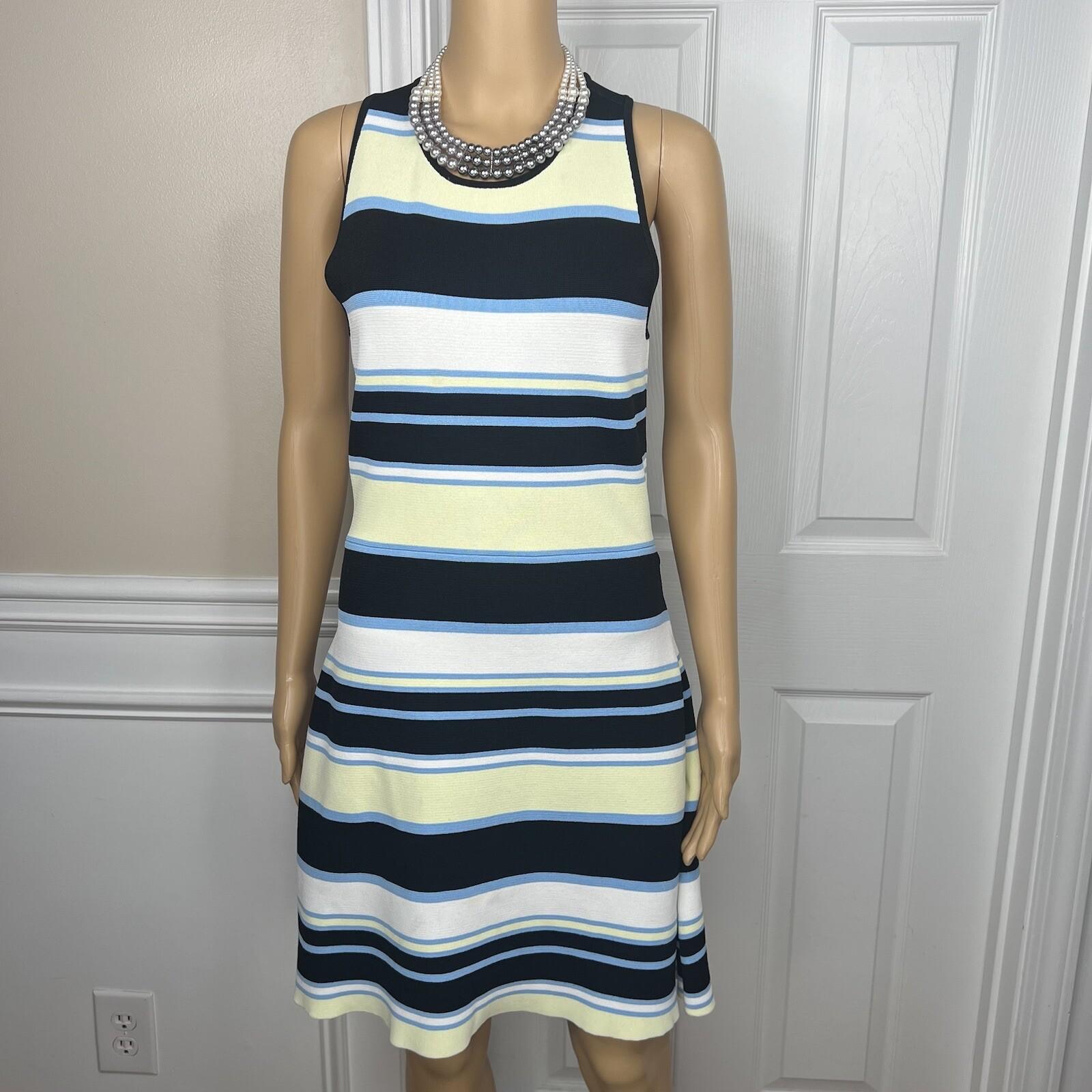 ALC Stretch Knit Dress Size S Multicolor Fit Flare Dorit Striped Sleeveless