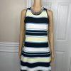 ALC Stretch Knit Dress Size S Multicolor Fit Flare Dorit Striped Sleeveless