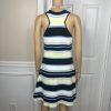 ALC Stretch Knit Dress Size S Multicolor Fit Flare Dorit Striped Sleeveless