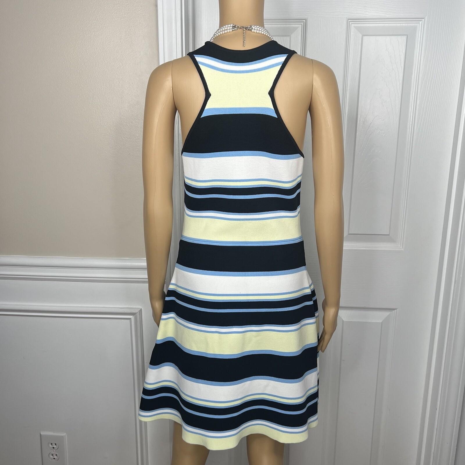 ALC Stretch Knit Dress Size S Multicolor Fit Flare Dorit Striped Sleeveless