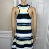 ALC Stretch Knit Dress Size S Multicolor Fit Flare Dorit Striped Sleeveless