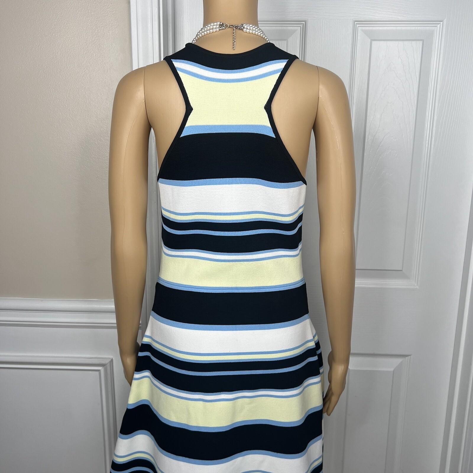 ALC Stretch Knit Dress Size S Multicolor Fit Flare Dorit Striped Sleeveless
