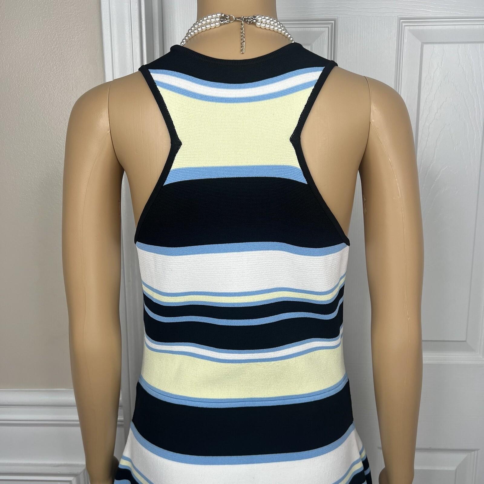 ALC Stretch Knit Dress Size S Multicolor Fit Flare Dorit Striped Sleeveless