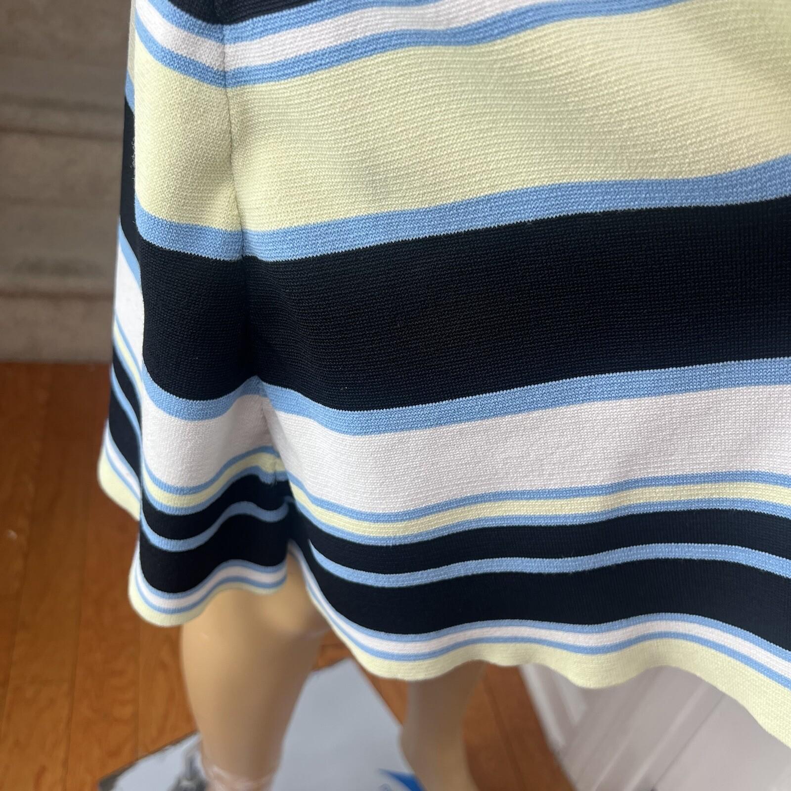 ALC Stretch Knit Dress Size S Multicolor Fit Flare Dorit Striped Sleeveless