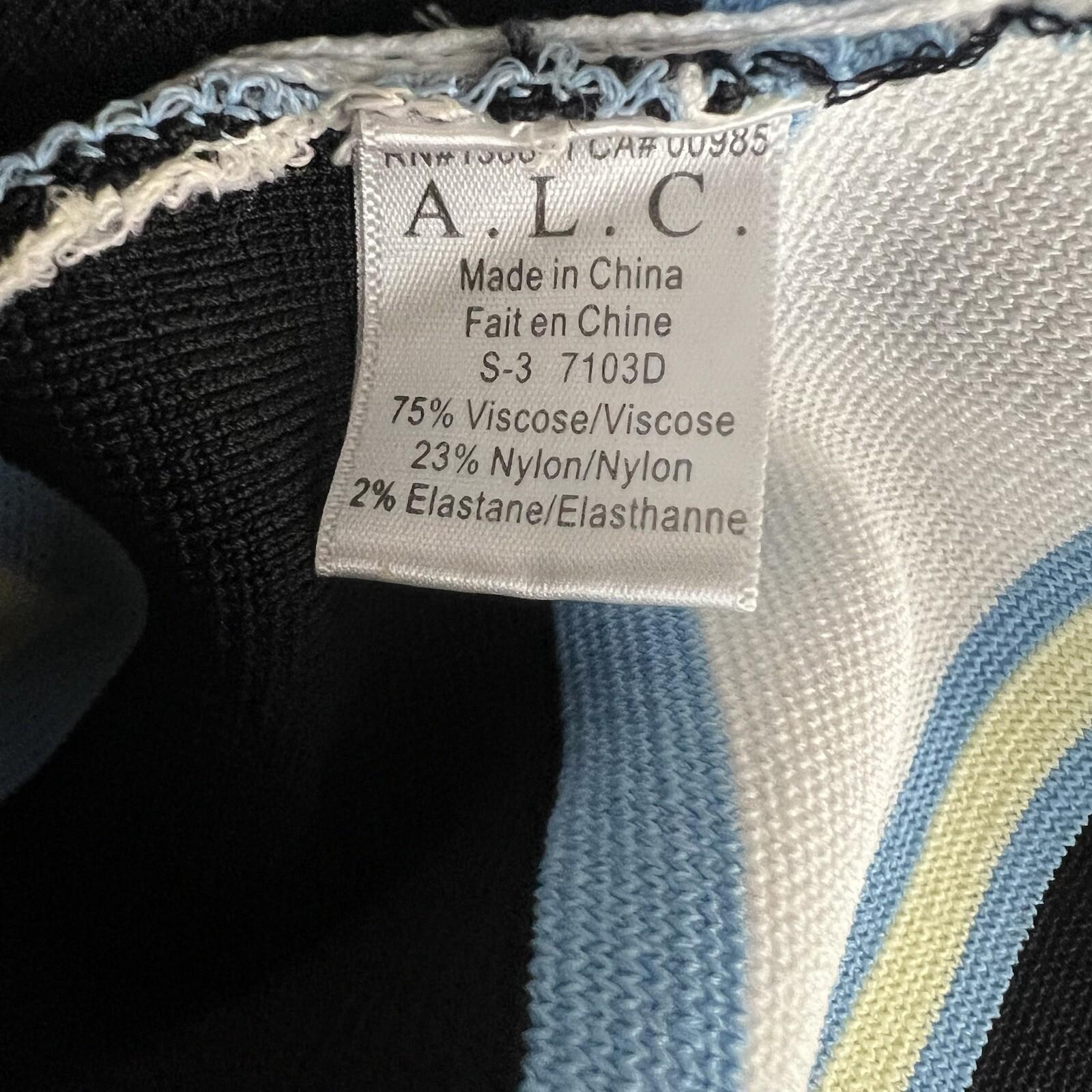 ALC Stretch Knit Dress Size S Multicolor Fit Flare Dorit Striped Sleeveless