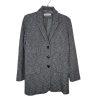 Amina Rubinacci Wool Blend White Blue Blazer Size 44 Stretch Made In Italy