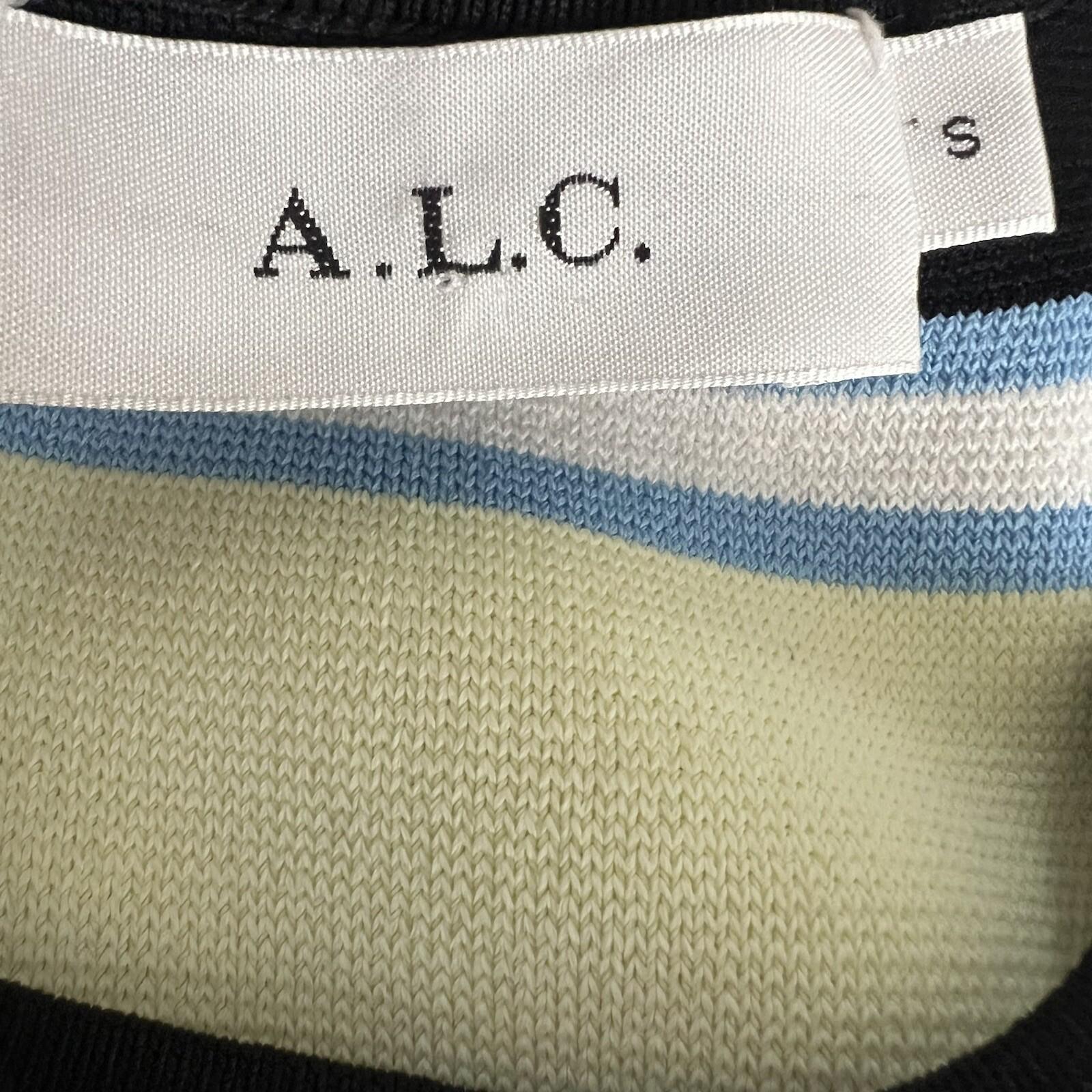 ALC Stretch Knit Dress Size S Multicolor Fit Flare Dorit Striped Sleeveless