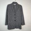 Amina Rubinacci Wool Blend White Blue Blazer Size 44 Stretch Made In Italy