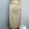 John Meyer Polyester Rayon Metallic Skirt Suit Size 10 Gold Floral Cocktail New